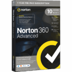 Norton 360 Advanced - Protezione Premium dell'Identità e VPN | 1 Anno, 10 Dispositivo
